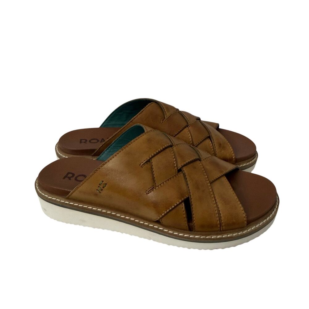 Roan by Bed Stu Sandals Womens Size 8.5 Cabin Slide Brown Tan Leather